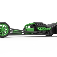 Front engine old school dragster with V8 Version 2 Scale 1:25 - Thumbnail 2