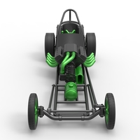 Front engine old school dragster with V8 Version 2 Scale 1:25 - Thumbnail 6