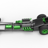 Front engine old school dragster with V8 Version 2 Scale 1:25 - Thumbnail 8