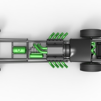 Front engine old school dragster with V8 Version 2 Scale 1:25 - Thumbnail 9