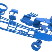Front engine old school dragster with V8 Version 2 Scale 1:25 - Thumbnail 15