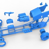 Front engine old school dragster with V8 Version 2 Scale 1:25 - Thumbnail 16