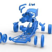 Front engine old school dragster with V8 Version 2 Scale 1:25 - Thumbnail 17