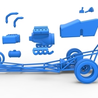 Front engine old school dragster with V8 Version 2 Scale 1:25 - Thumbnail 18