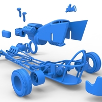 Front engine old school dragster with V8 Version 2 Scale 1:25 - Thumbnail 20