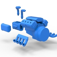 Engine V8 with Potvin Supercharger 1:25 - Thumbnail 21