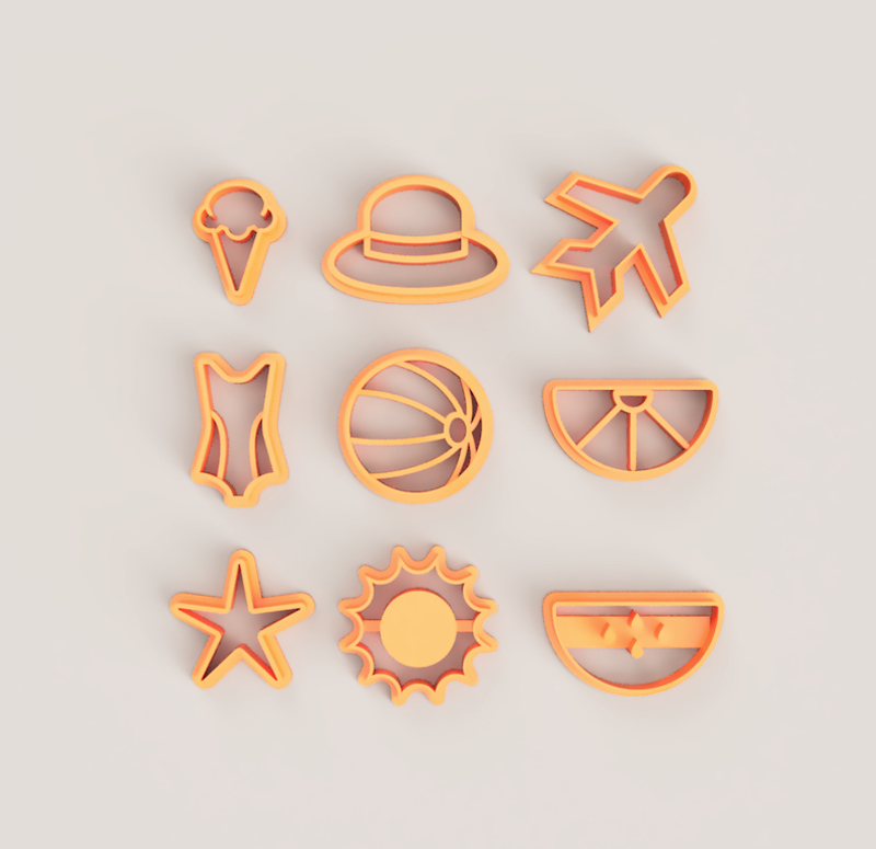 VACATION POLYMER CLAY CUTTER SET