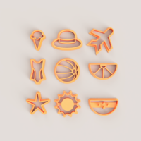 Small VACATION POLYMER CLAY CUTTER SET 3D Printing 509225