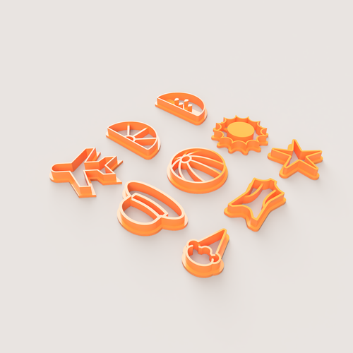 VACATION POLYMER CLAY CUTTER SET 3D Print 509226