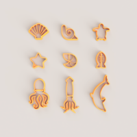 SEA ANIMALS POLYMER CLAY CUTTER - Thumbnail 1