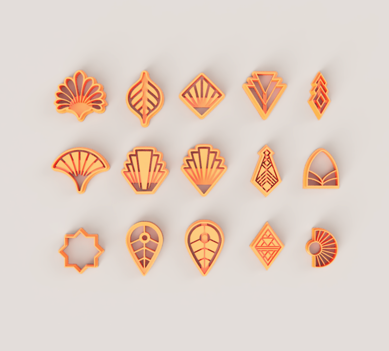 ART DECO POLYMER CUTTER SET