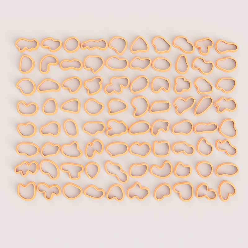 ORGANICS SHAPES POLYMER CLAY CUTTER SET