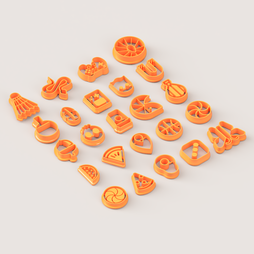 SMALL PART 2 POLYMER CUTTER SET 3D Print 509322