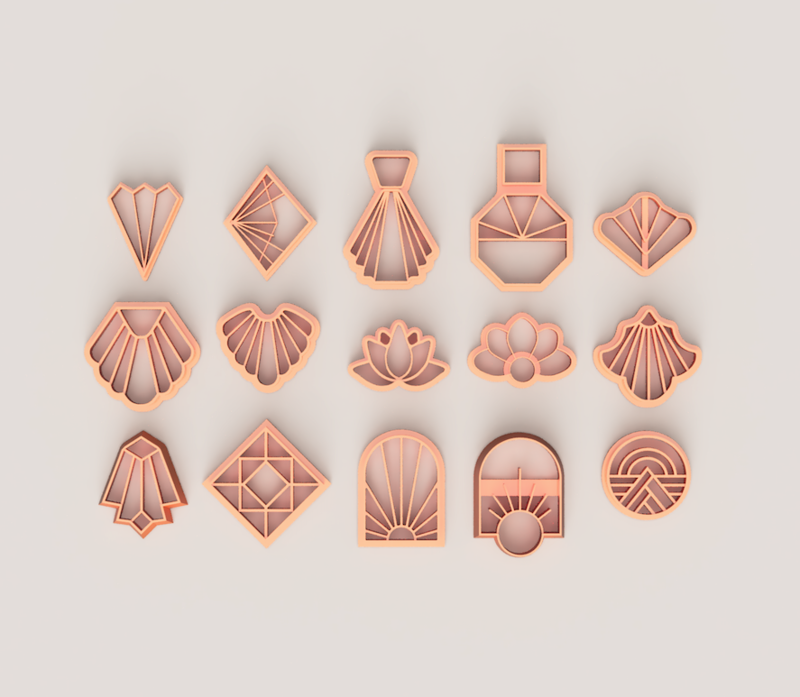 ART DECO PART 2 POLYMER CUTTER SET
