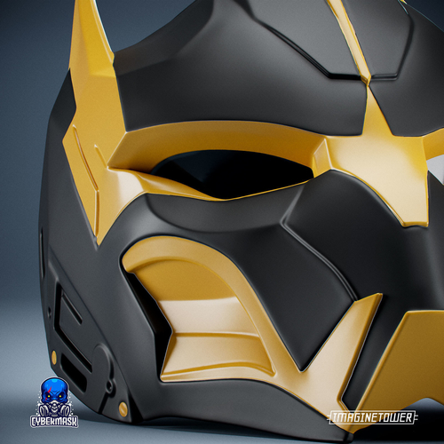 Cyber Cat Sci-fi Mask 3D Print 509374