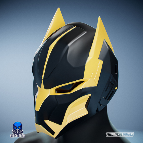 Cyber Cat Sci-fi Mask 3D Print 509378