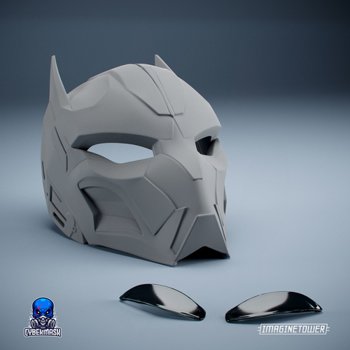 Cyber Cat Sci-fi Mask 3D Print 509379