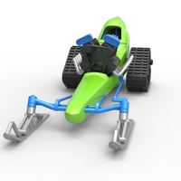 Front engine old school snow dragster Version 2 Scale 1:25 - Thumbnail 4