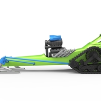 Front engine old school snow dragster Version 2 Scale 1:25 - Thumbnail 8