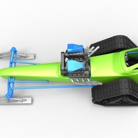 Front engine old school snow dragster Version 2 Scale 1:25 - Thumbnail 9