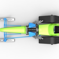 Front engine old school snow dragster Version 2 Scale 1:25 - Thumbnail 10