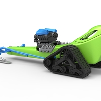 Front engine old school snow dragster Version 2 Scale 1:25 - Thumbnail 11