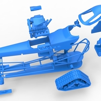 Front engine old school snow dragster Version 2 Scale 1:25 - Thumbnail 17