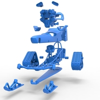 Front engine old school snow dragster Version 2 Scale 1:25 - Thumbnail 18