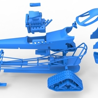 Front engine old school snow dragster Version 2 Scale 1:25 - Thumbnail 20
