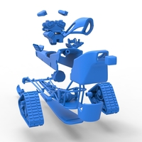 Front engine old school snow dragster Version 2 Scale 1:25 - Thumbnail 22