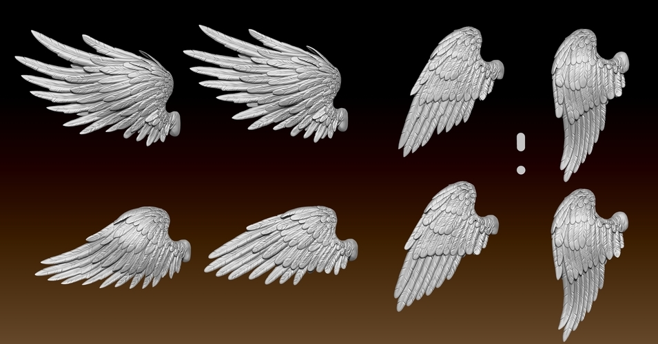 Feathered Wings Pack - Eagle - Hawk 3D Print 509420