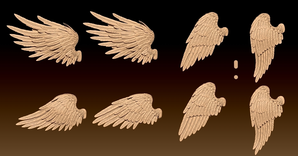 Feathered Wings Pack - Eagle - Hawk 3D Print 509421