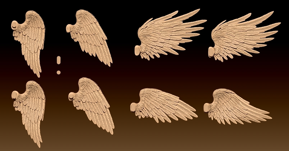 Feathered Wings Pack - Eagle - Hawk 3D Print 509422