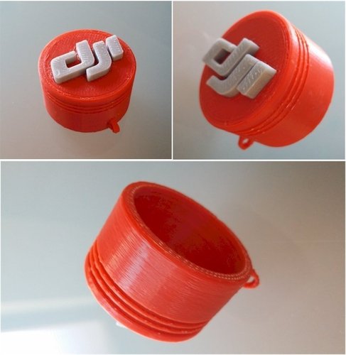 DJI Phantom Lens Cap in Red 3D Print 50951