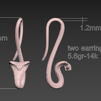 earrings cobra - Thumbnail 1