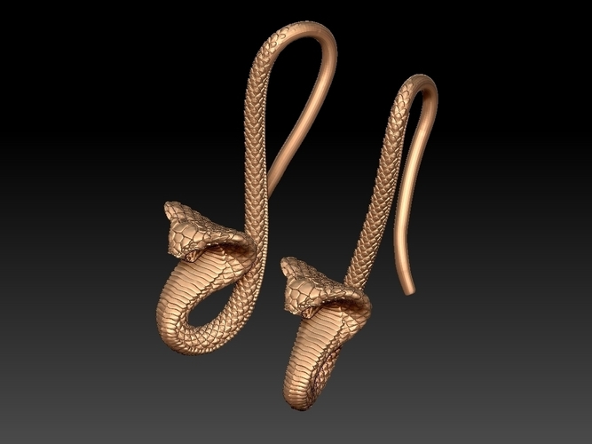 earrings cobra 3D Print 509521