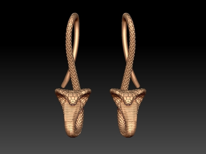 earrings cobra 3D Print 509522