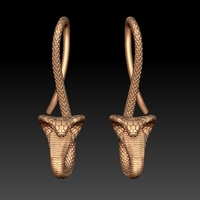 Small earrings cobra 3D Printing 509522