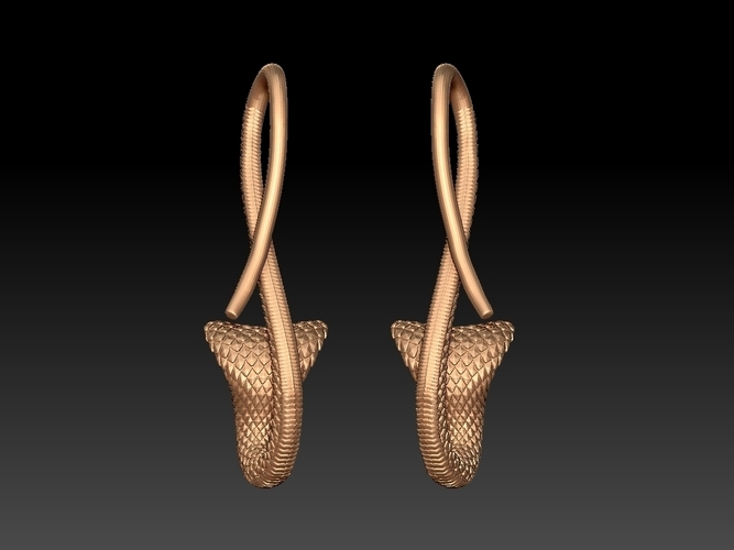 earrings cobra 3D Print 509523