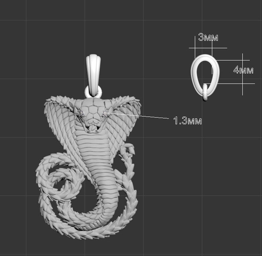 pendant cobra 3D Print 509533