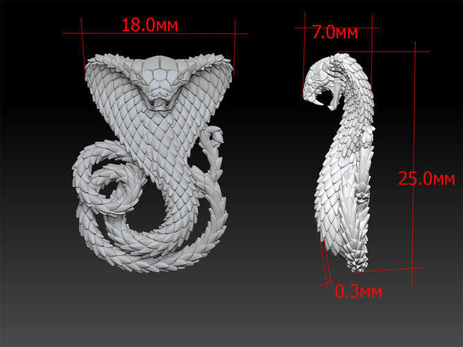 pendant cobra 3D Print 509534