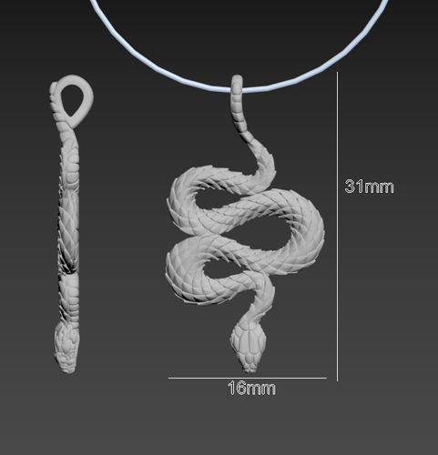 pendant snake 3D Print 509551