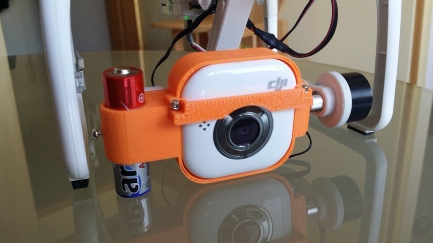 Walkera Gimbal adapter for DJI Phantom FC40 Camera 3D Print 50963