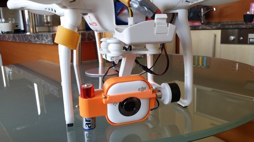 Walkera Gimbal adapter for DJI Phantom FC40 Camera 3D Print 50965