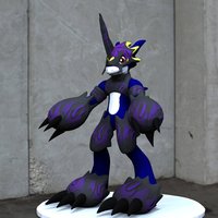 Small Dark Flamedramon Action Figure Statue  3D Printing 50990