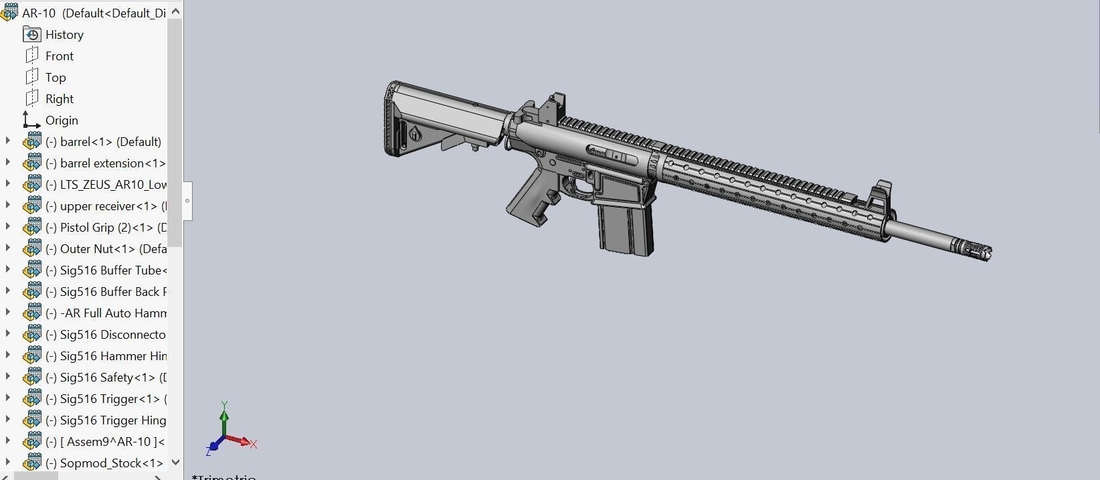 AR-10 Complete 3D Print 510065