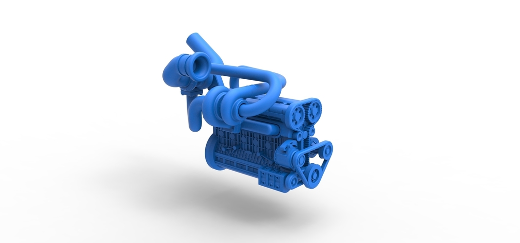 Twin Turbo straight-six engine Scale 1:25 3D Print 510083