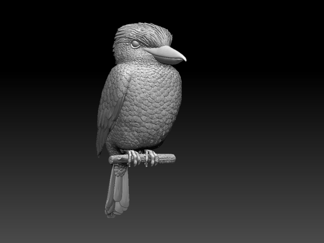 Blue Winged Kookaburra 3D Print 510193