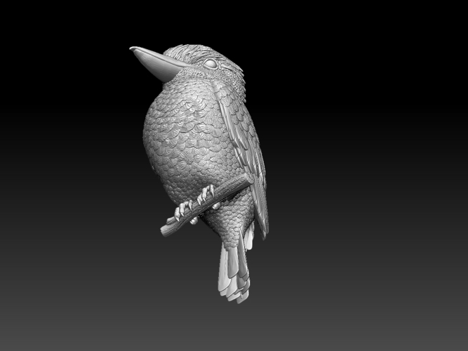 Blue Winged Kookaburra 3D Print 510196