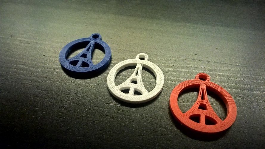 Keychain #ParisPeace 3D Print 51030